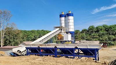 AJ-60 Planta Hormigonera Estacionaria en Indonesia para Construcción de Viviendas