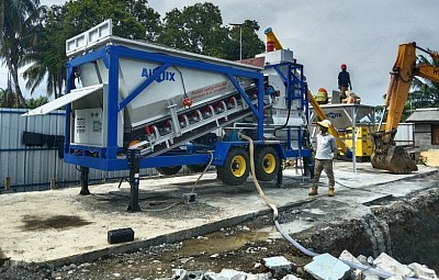 Planta de Concreto Perú de AIMIX para Construcción de Edificios Comerciales Urbanos