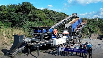 Trituradora Móvil de Piedra 4 en 1 en el Salvador